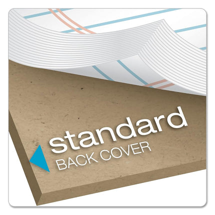 TOPS The Legal Pad Legal Pad, 8-1/2 x 14 Inches, Perforated, White, Legal/Wide Rule, 50 Sheets/Pad, 12 Pads/Pack (7573)