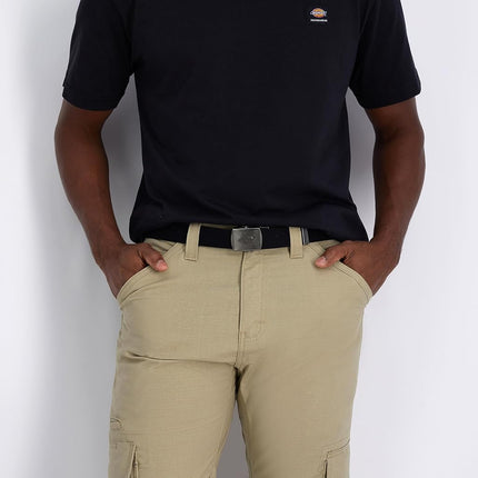 Dickies Men's Cotton Fabric Web Belt, Black, One Size - Cut to Fit