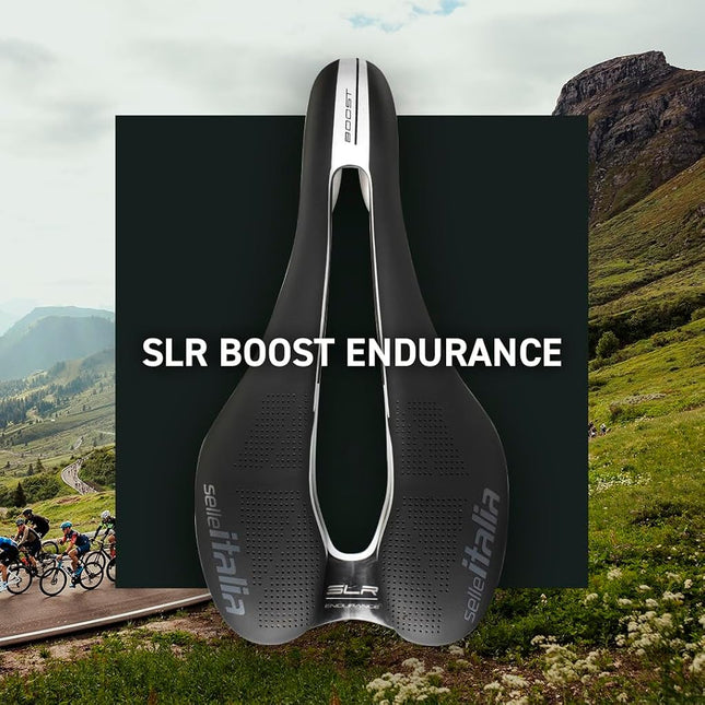 Selle Italia SLR Boost Endurance Ti316 Superflow Saddle: Black, S3, SI510739