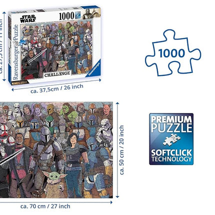 Ravensburger Puzzle 16770 - Challenge Star Wars Mandalorian - 1000 Teile Puzzle für Erwachsene und Kinder ab 14 Jahren