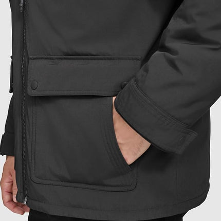 Manteau d'hiver chaud et résistant pour homme Cole Haan, noir, taille L