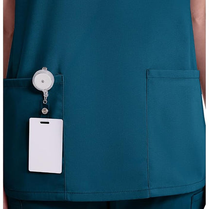 Dickies Women's EDS Signature Scrubs Jr. Fit V-Neck Top - Blue - XX-Large