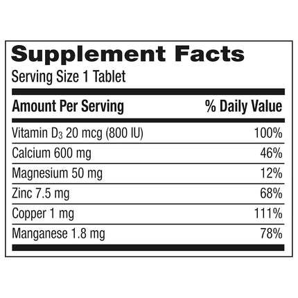 Caltrate 600+D3 Plus Minerals Calcium & Vitamin D3 Supplement (165-Count Tablets)