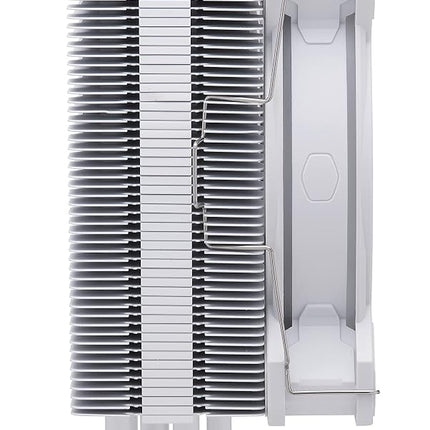 Cooler Master Hyper 212 Halo CPU Air Cooler - Pure White Aluminium Finish, 4 Continuous Direct Contact Heat Pipes with Fins, MF120 Halo2 ARGB Fan, ARGB Auto Detect, LGA1700 & AM5 Brackets - White