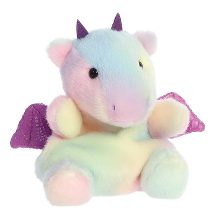 AURORA Adorable Palm Pals Aster Dragon Stuffed Animal - Pocket-Sized Play - Collectable Fun - Rainbow 5 Inches