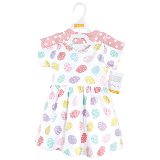 Hudson Baby Baby Girls' Cotton Dresses, Easter Eggs, 9-12 Months