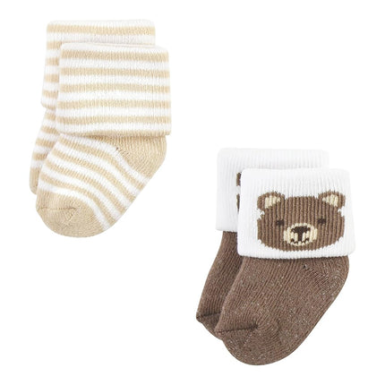 Hudson Baby Calcetines de Felpa y Algodón Rico para Recién Nacidas, Diseño Bosque, 6-12 Meses