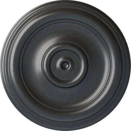 12"OD x 1"P Traditional Ceiling Medallion (Fits Canopies up to 2 3/4"), Hand-Painted Pewter