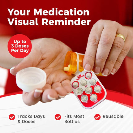 Comprimé Pill Popper, pilulier intelligent, petit aide-mémoire portable avec boutons, se fixe au pilulier, permet de suivre jusqu'à 3 doses par jour, multicolore, paquet de 3 – Produits faciles à utiliser