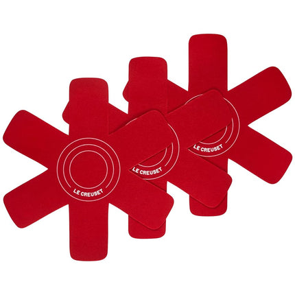 Le Creuset Set of 3 Felt Cookware Protectors - Cerise