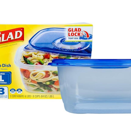 Glad GladWare Deep Dish Food Storage Containers Lo