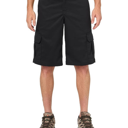 Dickies Mens Flex Relaxed Fit Cargo Shorts, Black, 30 Regular