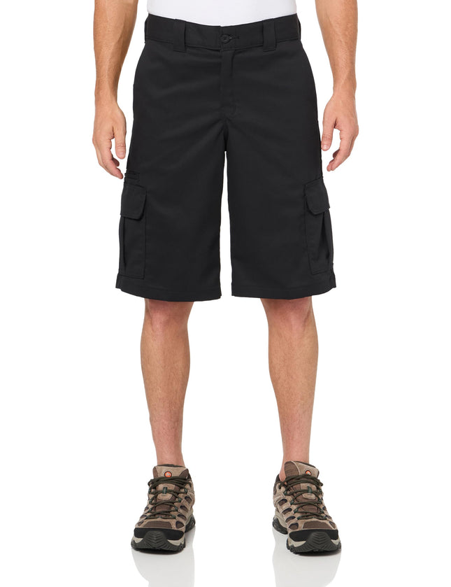 Dickies Mens Flex Relaxed Fit Cargo Shorts, Black,