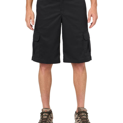 Dickies Mens Flex Relaxed Fit Cargo Shorts, Black,