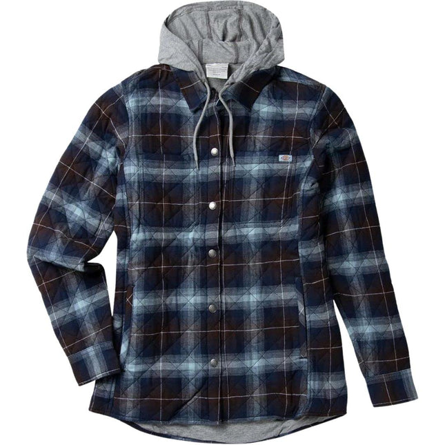 Dickies Size Women’s Plus Flannel Hooded Shirt Jac