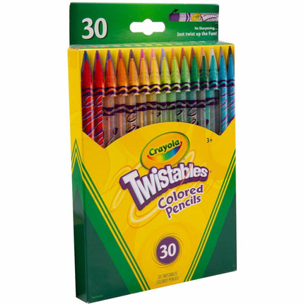 Crayola Twistables Colored Pencils, Always Sharp, Art Tools for Kids, 30 Count