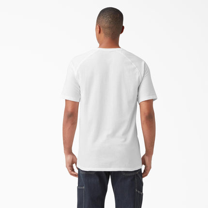 Dickies Mens Cooling Short Sleeve Pocket T-Shirt, White, Medium