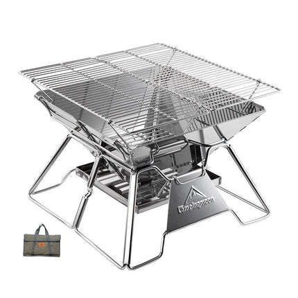 CAMPINGMOON Portable Campfire BBQ Grill 14 Inch St