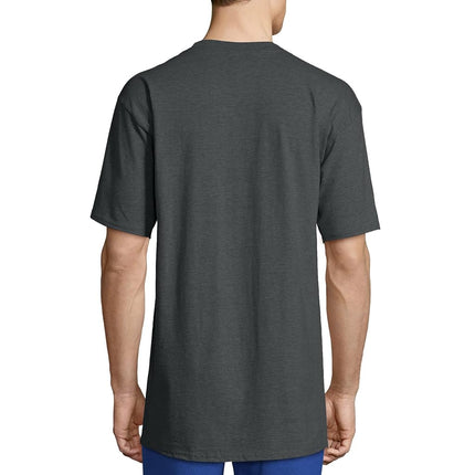Hanes Men's Big and Tall Short-Sleeve Beefy T-Shirt (Pack of Two), Charcoal Heather, 2XLT