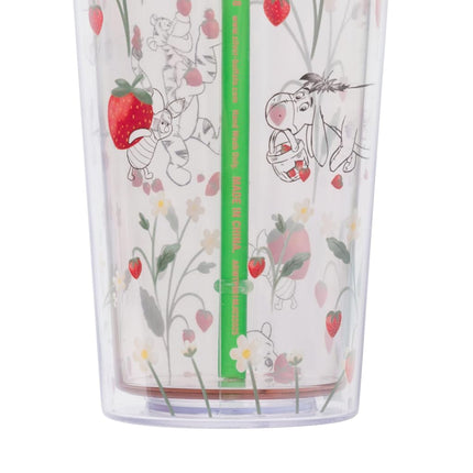 Silver Buffalo Disney Winnie the Pooh Plastic Cold Cup w Lid, 24oz