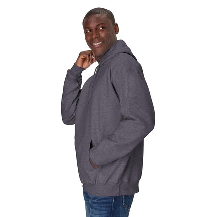 Hanes unisex-adult mensOF170Ultimate Cotton Pullover Hood Long Sleeve Hooded Sweatshirt - Charcoal - XL