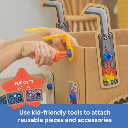 Learning Resources Boxineers Cardboard Vehicles - Creative Craft Supplies for Kids Projects, Cardboard Tools for Kids, DIY Fine Motor Activities, Kids Crafts and STEM Construction Kits