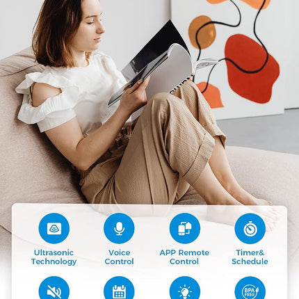 Meross Smart WiFi Essential Oil Diffuser Works with Apple HomeKit, Alexa & Google Home, Ultrasonic Aromatherapy Diffuser & Mist Humidifier with Voice & APP Remote Control, Schedule & Timer, RGB Light