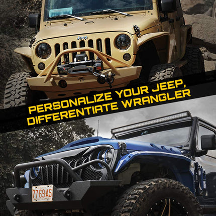 Xprite Stainless Steel Locking Hood Latches Catch Kit for 2007-2018 Jeep Wrangler JK JKU & 2018-2020 Jeep Wrangler JL JLU - Pair