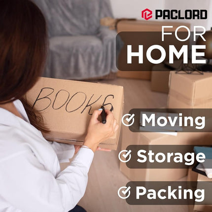 Paclord 12 Pack Large Cardboard Boxes 4" x 4" x 12" (L x W x H) - USA Made Packaging Boxes for Moving, Shipping or Storage - USPS, UPS Approved