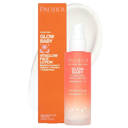 Pacifica Glow Baby Face Lotion 50ML Vitamin C Vitamin E 100% vegan Cruelty Free