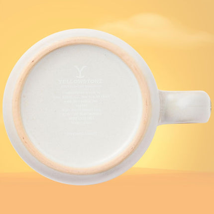 Silver Buffalo Yellowstone Dutton Ranch Silo Mug de camping en céramique émaillée réactive, 590 ml