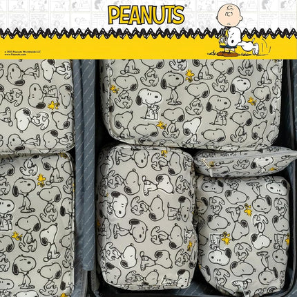 Franco Soft Organization Travel Storage Packing Cubes, 7 Piece Set, Peanuts-Snoopy