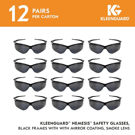 KleenGuard V30 Nemesis Smoke Mirror Eyewear 25688 - 12 x Mirror Lens, universal glasses per pack