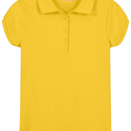 Nautica Girls' School Uniform Short Sleeve Pique P