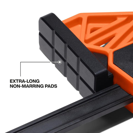 Klein Tools 47555 Speed-Klamp 6-Inch, 300-Pound Clamping Force, Clamp/Spreader, Pivoting Pads, One-Handed-Operation for Woodworking and Metal Projects