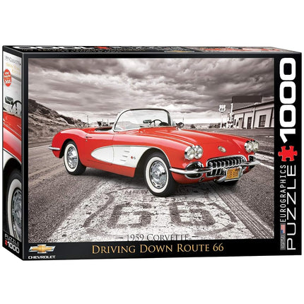 EuroGraphics 1959 Corvette Driving Down Route 66 1000-Piece Puzzle
