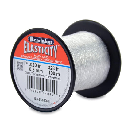 Beadalon Stretch Cord, Rubber, 0.5 mm/100 m