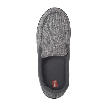 Hanes Chaussons mocassins tricotés ComfortSoft vénitiens pour garçon, intérieur/extérieur, gris