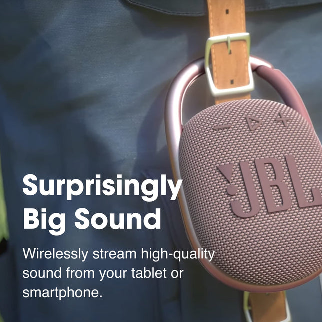 OLKIEQZ Clip 4: Altavoz portátil con Bluetooth, batería integrada, función impermeable y a prueba de polvo - Verde azulado