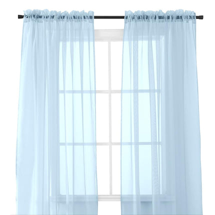 Elegant Comfort 2-Piece Sheer Panel with 2inch Rod