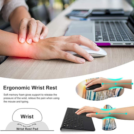 Lateefah Ergonomic Mouse Pad with Wrist Rest and Keyboard Wrist Rest Set