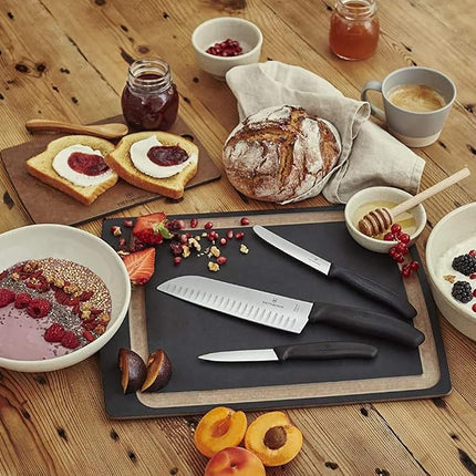 Victorinox 6-Piece Wavy Edge Steak and Tomato Knife, Round Tip, Black, 6.7833.6