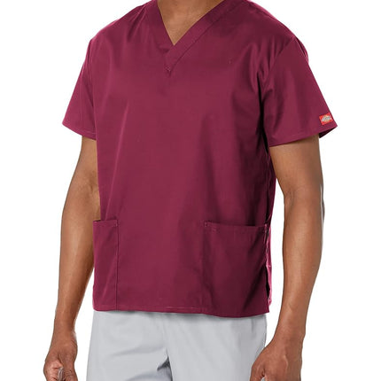 Dickies Women's medical scrubs shirts, Wine, M UK