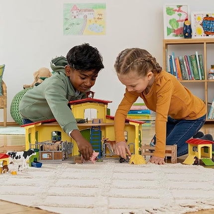 Schleich Farm World - 123Pc Large Farm Pony Box Playset - Kids 3+ | 72224