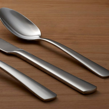 Oneida H084006D Aptitude DIN SPNS S/6 (16) Flatware-Soup-Spoons, Stainless Steel, Silver