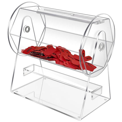 Acrylic Raffle Drum, Clear Raffle Ticket Spinner C