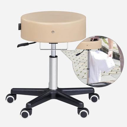 Master Massage Glider Ergonomic Round Swivel Adjustable Rolling Hydraulic Stool in Royal Blue Barber Dental Chair for Therapist, Clinic, Tattoo, Spas, Beauty, Lash, Salons, Home, Studio, Office