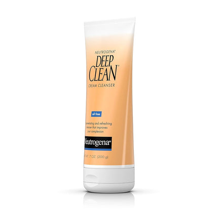 Neutrogena Deep Clean Cream Facial Cleanser, Oil Free - 7 Oz
