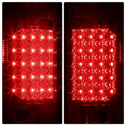 DNA MOTORING TL-CSIL07-LED-CH-CL LED Tail Light Assembly Driver & Passenger Side [Compatible with 07-14 Chevy Silverado 1500 2500 HD 3500 HD]