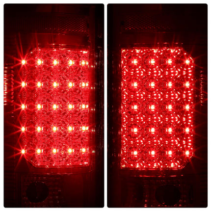 DNA MOTORING TL-CSIL07-LED-CH-CL LED Tail Light Assembly Driver & Passenger Side [Compatible with 07-14 Chevy Silverado 1500 2500 HD 3500 HD]